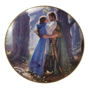 Rare Find Robinhood And Maid Marian Romantic Forest Scene Decorative Plate 8"